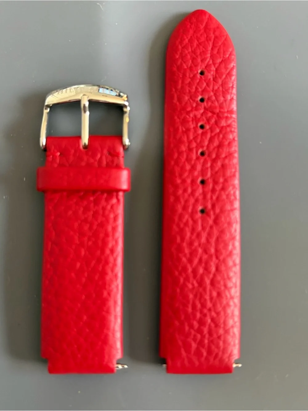 Philip Stein 18mm Red Genuine Leather Watch Band Strap Quick Release